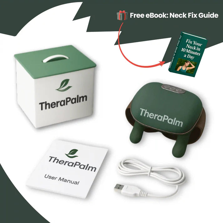 TheraPalm™ Deep Tissue Electric Neck & Back Massager – Heat Therapy Pain Relief Machine